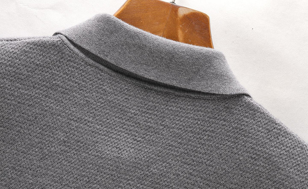 2025SS Polo collar knitted jacket