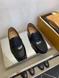 TOD'S Men's Glossy Dark Navy Penny Loafers